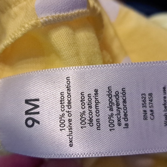 Carter's yellow romper 9 months New - Picture 5 of 5